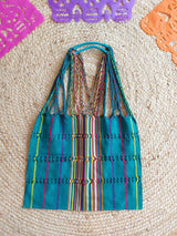 Tragetasche, Markttasche, Einkaufstasche, Stofftasche, Textiltasche, Baumwolle, bestickt, Kunsthandwerk, mexikanisch, Mexiko, geflochten, gewebt, Streifen, Skull, bunt, Schädel, Totenkopf,  dia de muertos, Catrina, Dia de muertos, Tag der Toten, Halloween