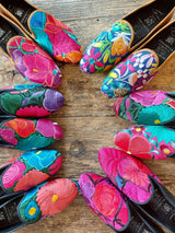 Ballerina, flat shoes, Damenschuhe Sommer, Sandalen, moccasin, Loafer, elegant, ausgefallen, mit Stickerei, Leder, Absatz, Größe 38, mexikanisch, Kunsthandwerk, Pantoffel, Frida Kahlo Schuhe