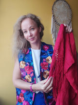 Winterschal, Rebozo, mexikanisch, Schal aus Mexiko, Baumwollschal, Baumwolle, Kunsthandwerk, Schal aus Chiapas, Mode aus Mexiko, Poncho, traditionell, blau, pink, rot, Weihnachtsgeschenk