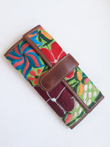 mexikanische Geldbörse Portemonnait purse Leder mexican fashion accessoires bestickt Stickerei Blumen
