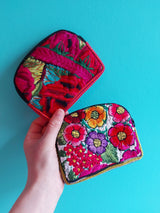Kosmetiktasche, Etui, Beutel, Schminktasche, Mexiko, mexikanisch, Kunsthandwerk, Handarbeit, Stickerei, Blumen, bunt, mexicano bolsa cosmetiquera, mexican bag, cosmetic bag