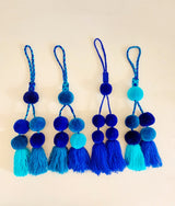 Bommel tassel mexican mexikanisch Mexiko mexico blau blue home decor key chain Schlüsselanhänger