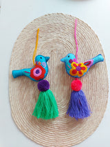 Vogel-Anhänger (blau) aus Mexiko