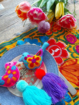 Osterdeko Vogel-Anhänger (hellrosa) aus Mexiko