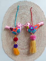 Osterdeko Vogel-Anhänger (hellrosa) aus Mexiko