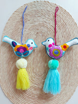 Weihnachtsbaumschmuck Vogel für den Christbaum, Mitbringsel / Adventskalender, Mexikanischer Weihnachtsbaumschmuck handgemacht, Handgemachter bestickter Weihnachtsbaumschmuck, Filz Weihnachtsbaumschmuck mexikanisch, Bestickter Baumschmuck Weihnachten Handmade, Textiler Weihnachtsanhänger handgefertigt, Genähter Filz Weihnachtsbaumschmuck, Traditioneller mexikanischer Weihnachtsschmuck, Handgemachte Weihnachtsdekoration Mexiko, Mexican Christmas tree ornaments handmade
