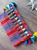 Boho clutch - evening bag - shoulder bag with dolls from Mexico