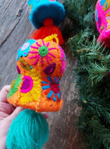 Weihnachtsglocke bestickt aus Mexiko