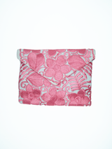 Boho clutch - evening bag - shoulder bag (pink-white) from Mexico