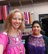 Mexikanisches Kleid/Tunika (rot) handbestickt in Zinacantan, Chiapas