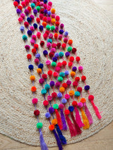 Mexican garland of colourful tassels, christmas tree decoration, kids room decoration