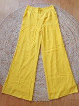 Colourful wide trousers (yellow) made in Mexiko