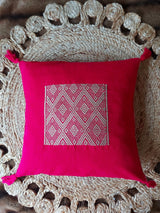 Mexican decorative pillow Maya (red) hand woven in San Andres Larrainzar