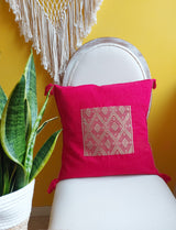 Mexican decorative pillow Maya (red) hand woven in San Andres Larrainzar