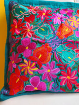 Terrassedeko Kissen für draussen, Mexikanische Party, mexikanische Hochzeit, mexikanische Kissenbezug, boho Kissen für den Garten, bunte Kissen für Outdoor Lounge, mexikanisch einrichten Balkon, mexican style, boho Kissenhülle bunt mit Blumen