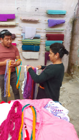 Mexikanisches Kleid (weiss) bestickt in Zinacantan, Boho Sommerkleid
