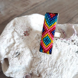 Ring lang bestickt multicolor aus Mexiko (handmade)